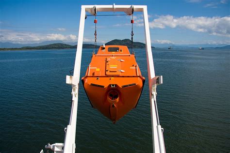 lifeboat drop test inside|free fall lifeboat inspection.